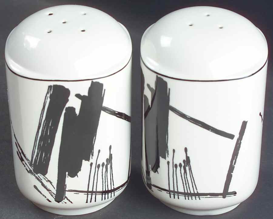 Calligraphy Square Salt & Pepper Set by Sango-1