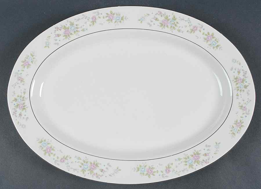 Cannes 14" Oval Serving Platter by Sango-1