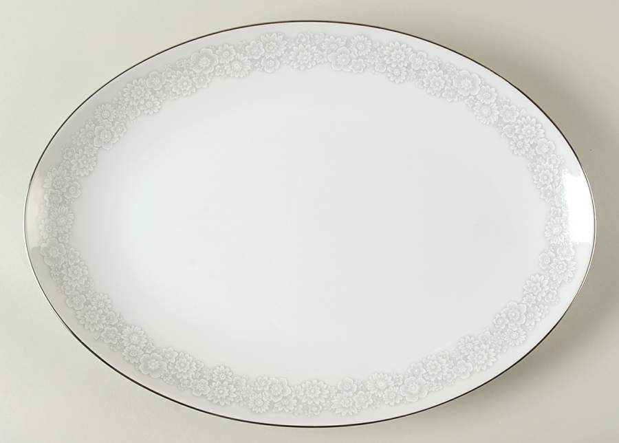 Canterbury 14" Oval Serving Platter by Sango-1