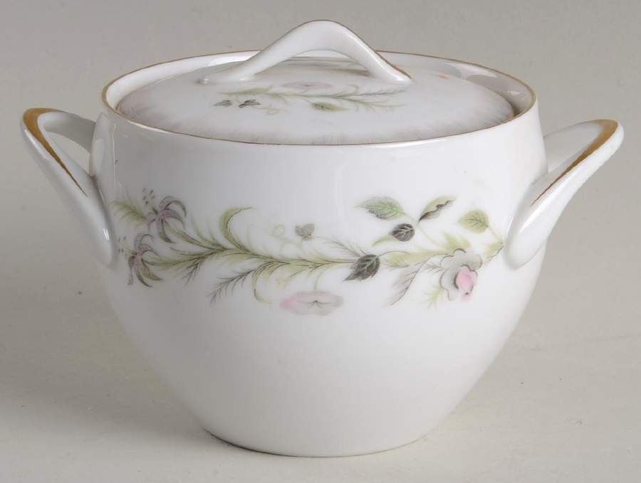 Canterbury (Gold Trim) Sugar Bowl & Lid by Sango-1