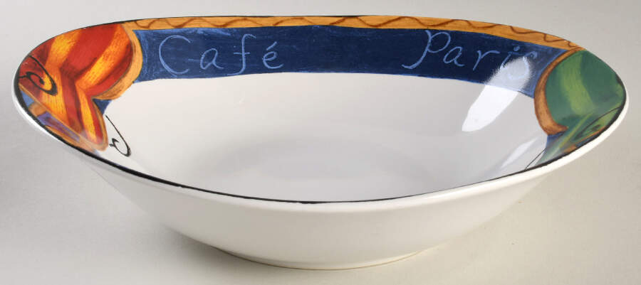 Cafe Paris 9" Oval Vegetable Bowl by Sango-1