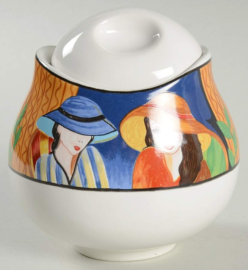 Cafe Paris Sugar Bowl & Lid by Sango-1