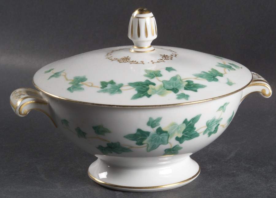 Caprice Green Sugar Bowl & Lid by Sango-1