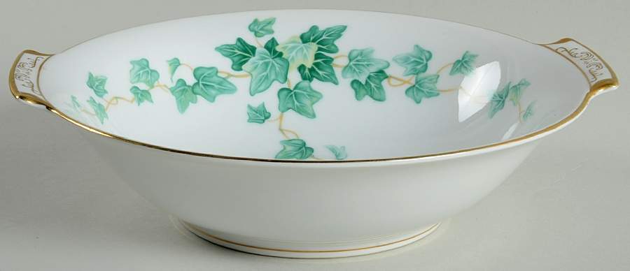 Caprice Green 9" Round Vegetable Bowl by Sango-1