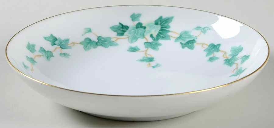 Caprice Green Coupe Soup Bowl by Sango-1