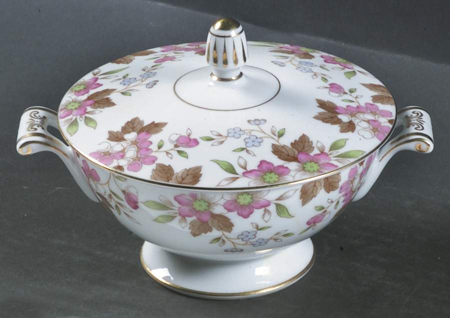 Carlton Sugar Bowl & Lid by Sango-1