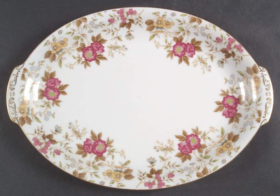 Carlton 14" Oval Serving Platter by Sango-1