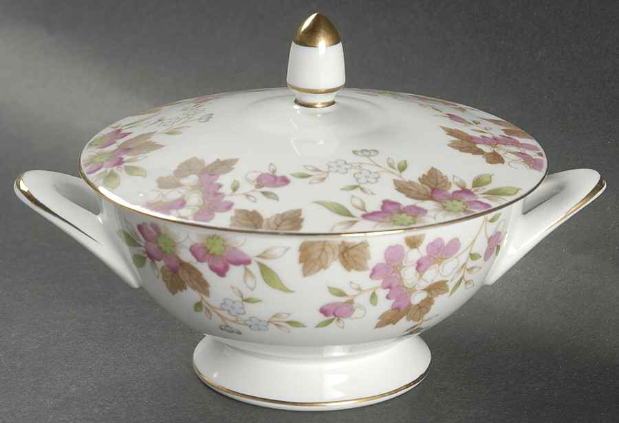 Carlton Sugar Bowl & Lid by Sango-1