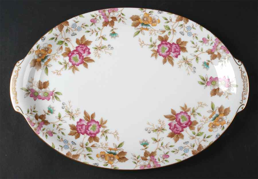 Carlton 12" Oval Serving Platter by Sango-1