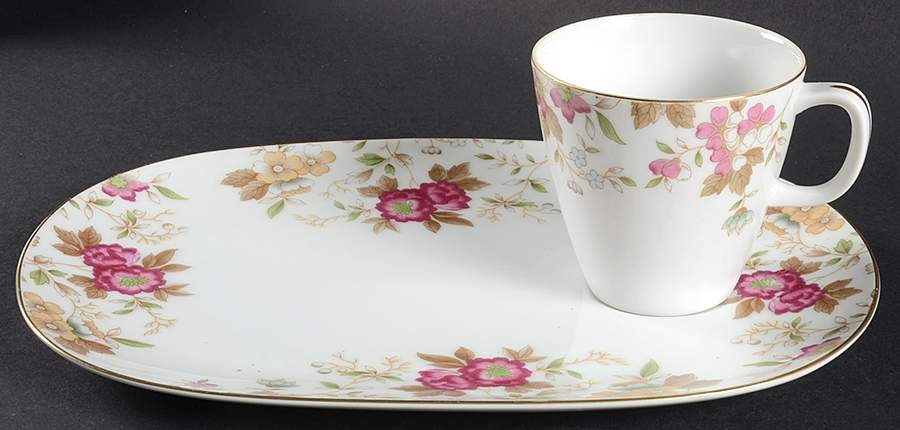 Carlton Snack Plate & Cup Set by Sango-1