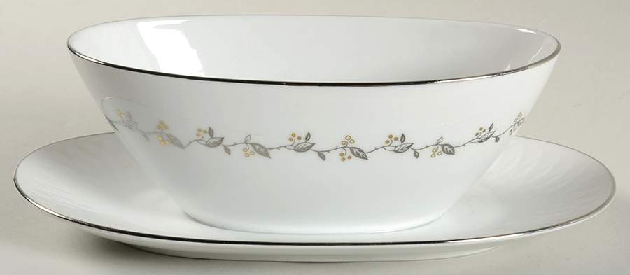 Carillon Gravy Boat with Attached Underplate by Sango-1