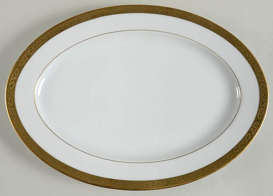 Carlisle 12" Oval Serving Platter by Sango-1
