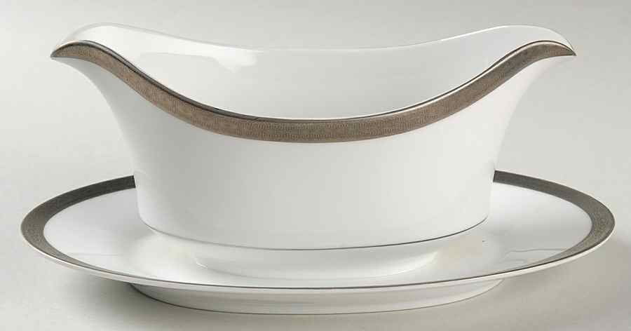 Carlotta Gravy Boat with Attached Underplate by Sango-1
