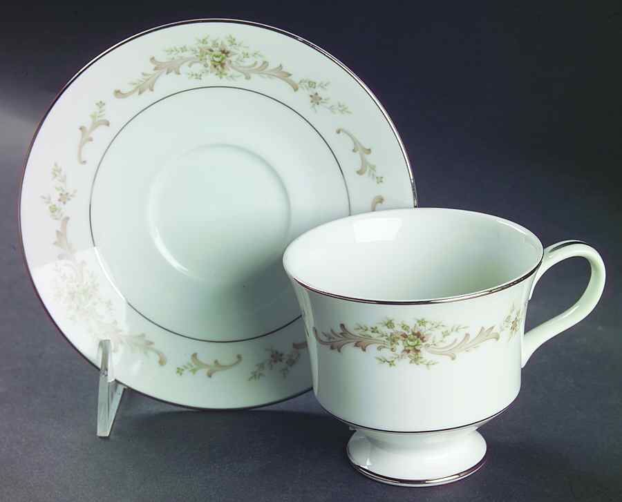 Carousel Footed Cup & Saucer Set by Sango-1