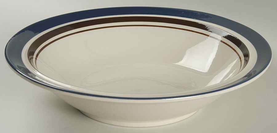 Carousel Blue 9" Round Vegetable Bowl by Sango-1