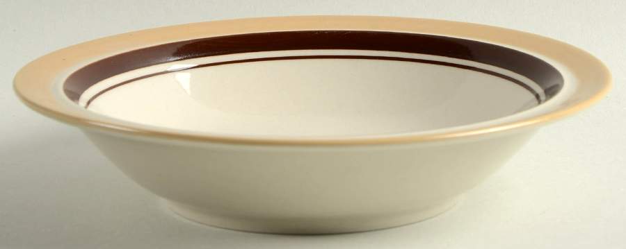 Carousel Beige Rim Soup Bowl by Sango-1