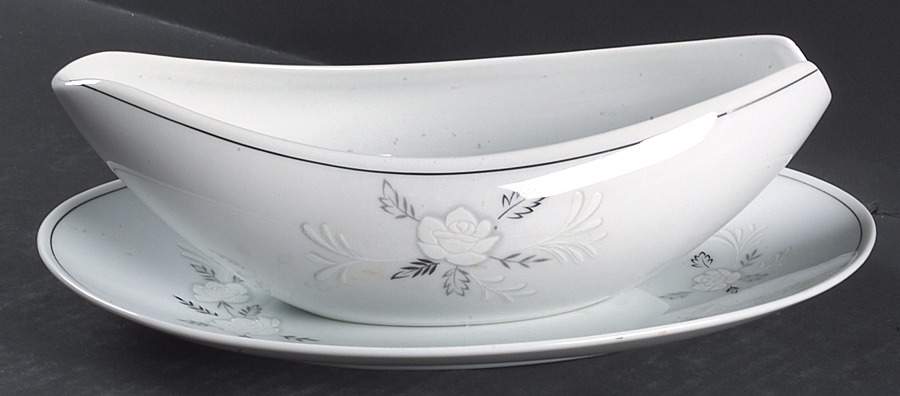 Carole Gravy Boat & Underplate/Relish by Sango-1