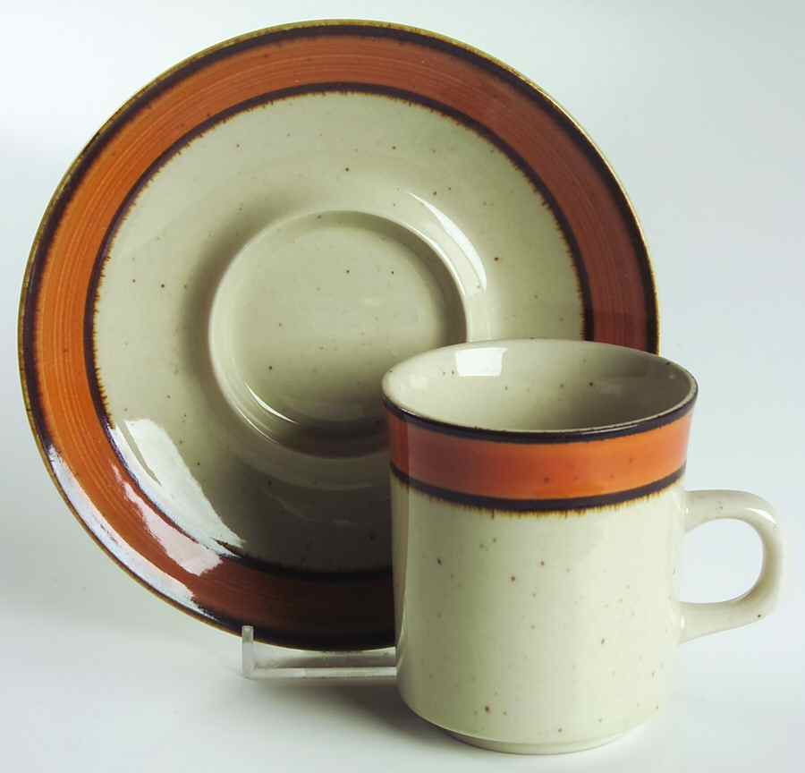 Caroline Flat Cup & Saucer Set by Sango-1