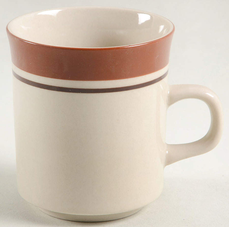 Carousel Sienna Brown Flat Cup by Sango-1