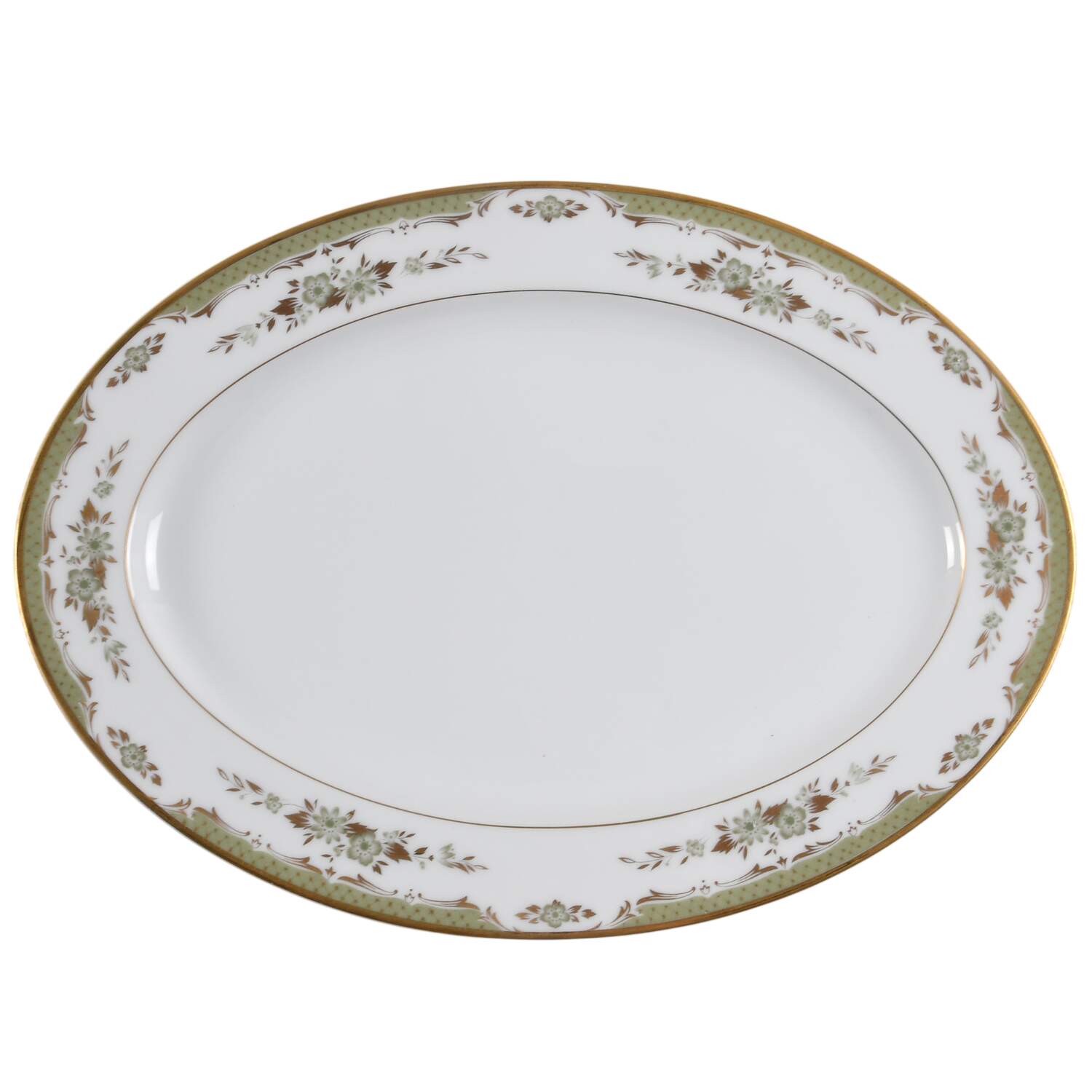 Cathay 12" Oval Serving Platter by Sango-1