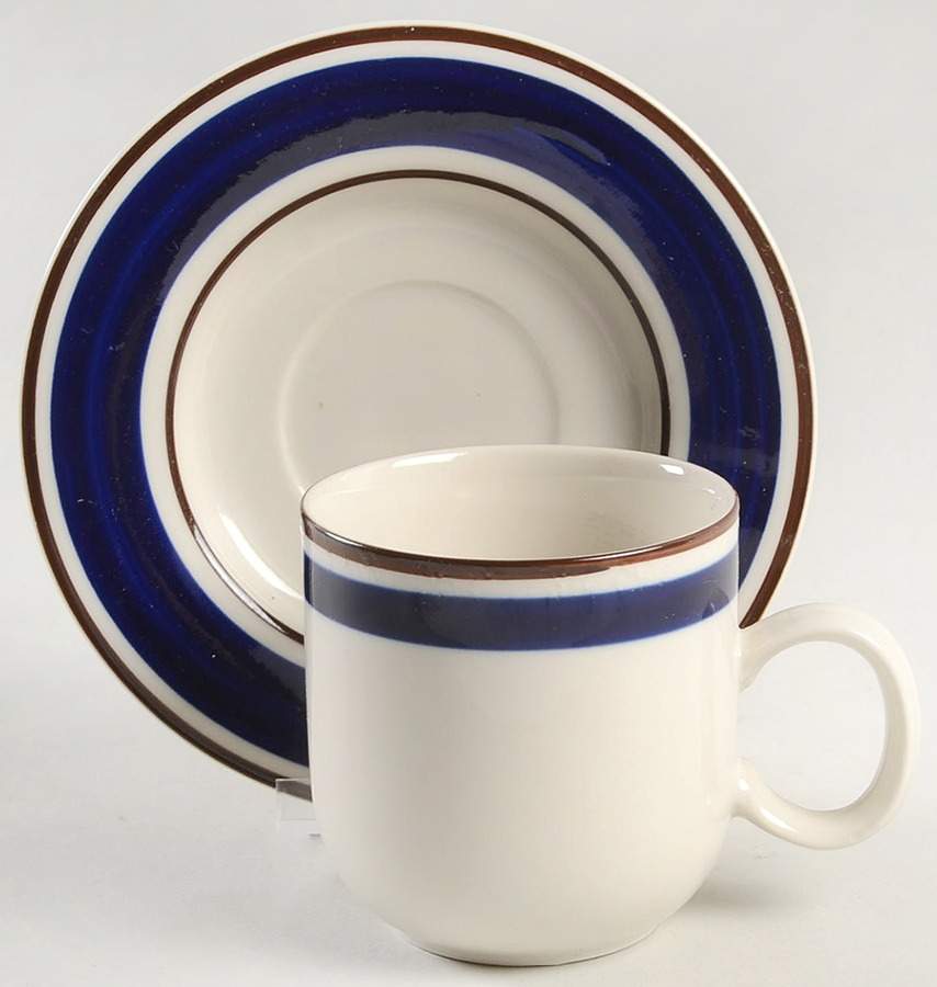 Celestial Blue Flat Cup & Saucer Set by Sango-1