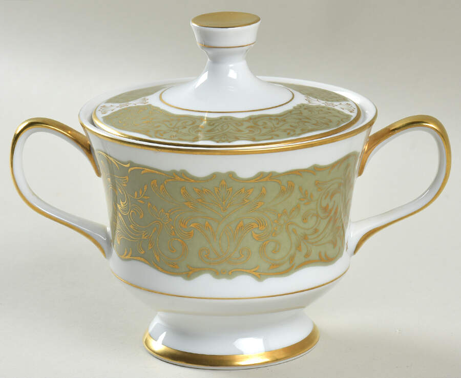Chantilly (Gold Trim) Sugar Bowl & Lid by Sango-1