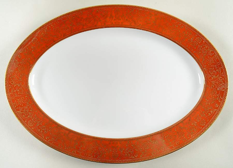 Charlemagne 14" Oval Serving Platter by Sango-1