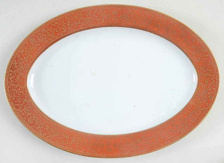 Charlemagne 12" Oval Serving Platter by Sango-1