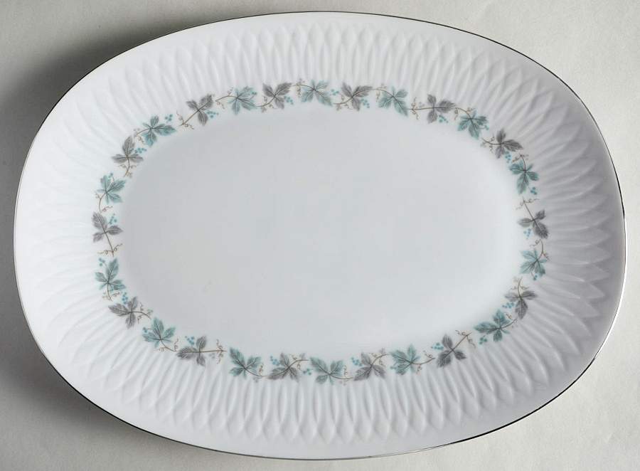 Charleroi 14" Oval Serving Platter by Sango-1