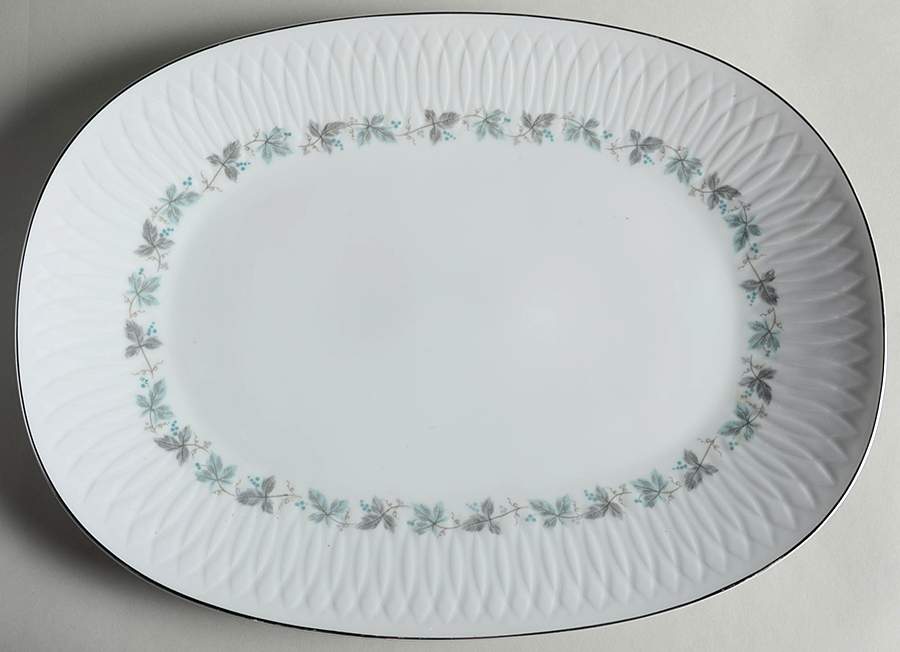 Charleroi 16" Oval Serving Platter by Sango-1