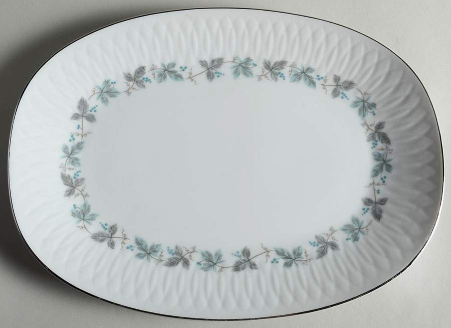 Charleroi 12" Oval Serving Platter by Sango-1