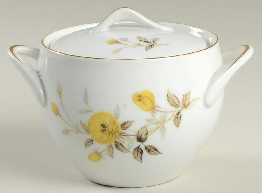 Charlote (Gold Trim) Sugar Bowl & Lid by Sango-1