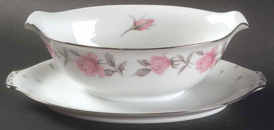 Charmaine Gravy Boat with Attached Underplate by Sango-1