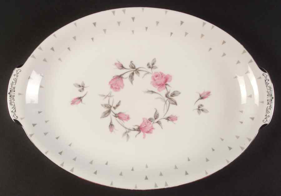Charmaine 16" Oval Serving Platter by Sango-1