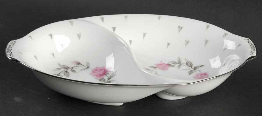 Charmaine 11" Oval Divided Vegetable Bowl by Sango-1