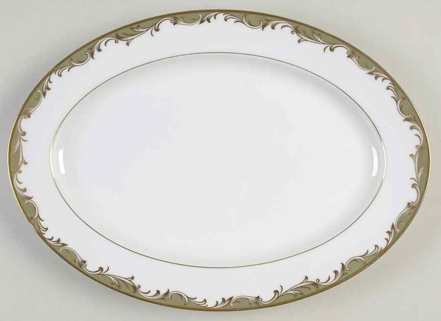 Chateau 14" Oval Serving Platter by Sango-1