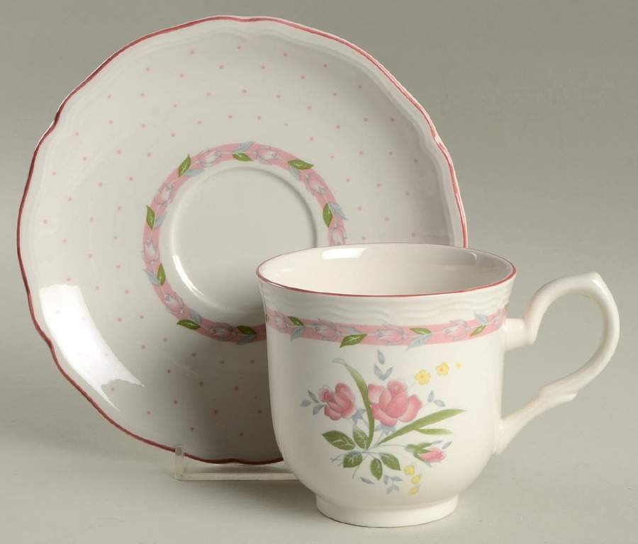 Chateau Flat Cup & Saucer Set by Sango-1