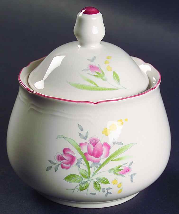 Chateau Sugar Bowl & Lid by Sango-1