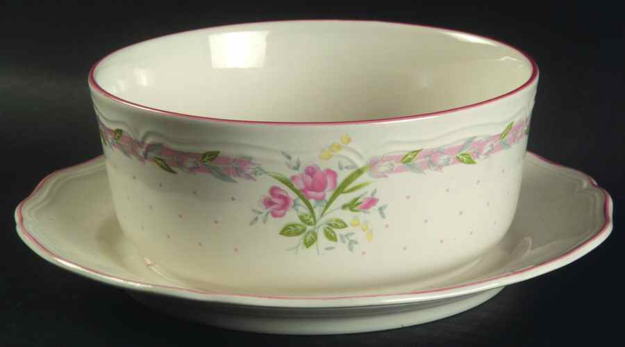 Chateau Gravy Boat with Attached Underplate by Sango-1