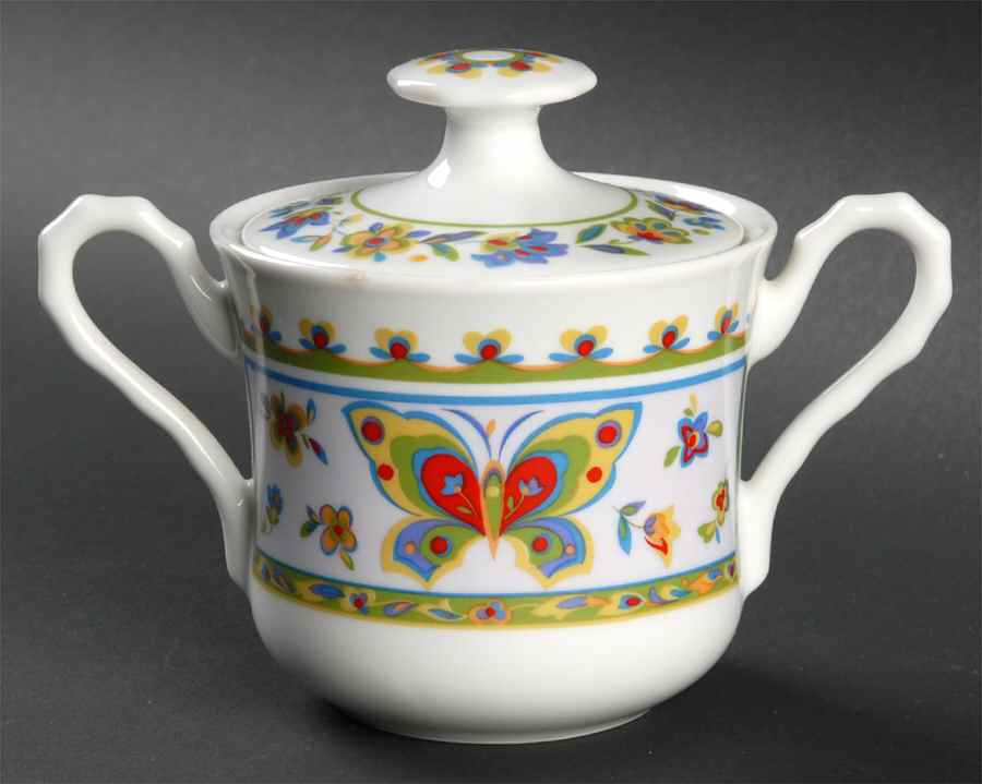 Cho Cho San Sugar Bowl & Lid by Sango-1