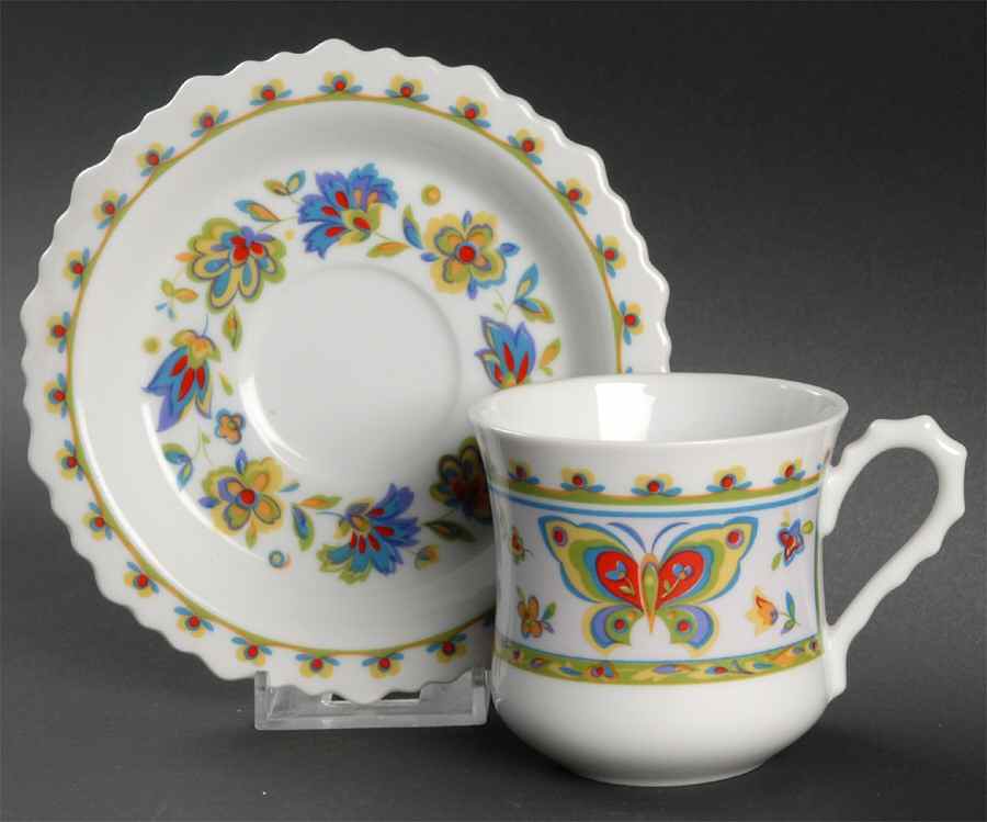 Cho Cho San Flat Cup & Saucer Set by Sango-1