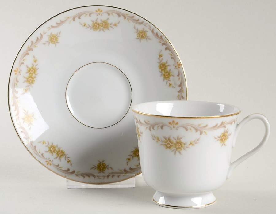 Cheltenham Footed Cup & Saucer Set by Sango-1