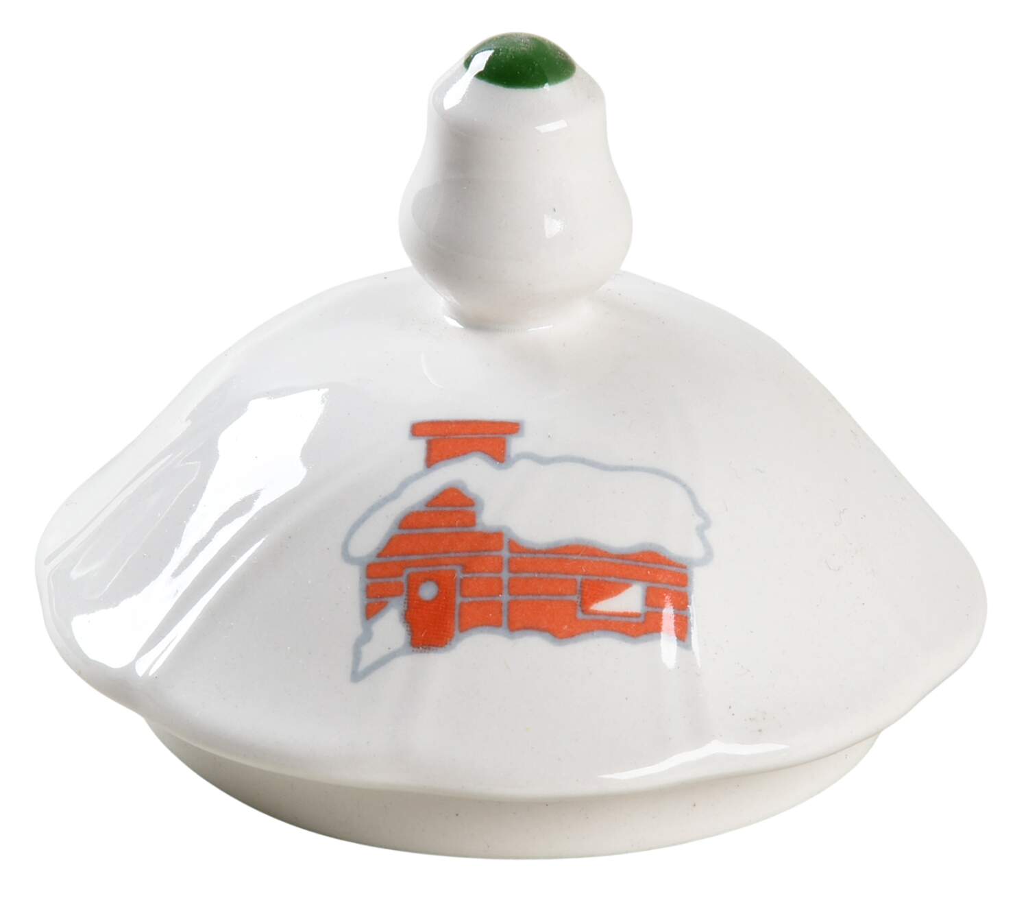Christmas Eve (Swirl Edge) Lid for Sugar Bowl by Sango-1