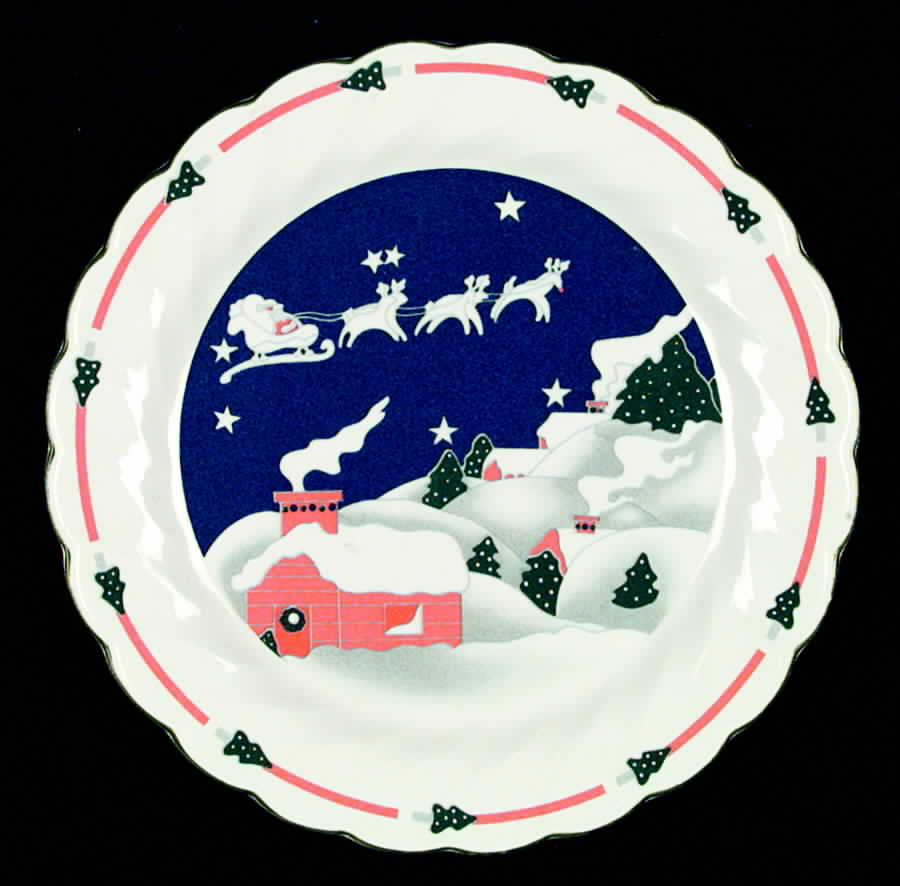 Christmas Eve (Swirl Edge) Dinner Plate by Sango-1