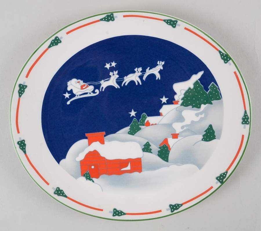 Christmas Eve (Smooth Edge) Salad Plate by Sango-1