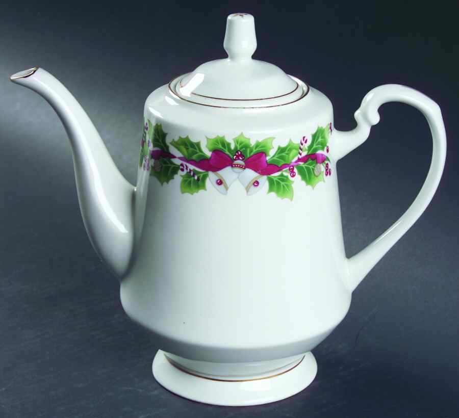 Christmas Holly Coffee Pot & Lid by Sango-1