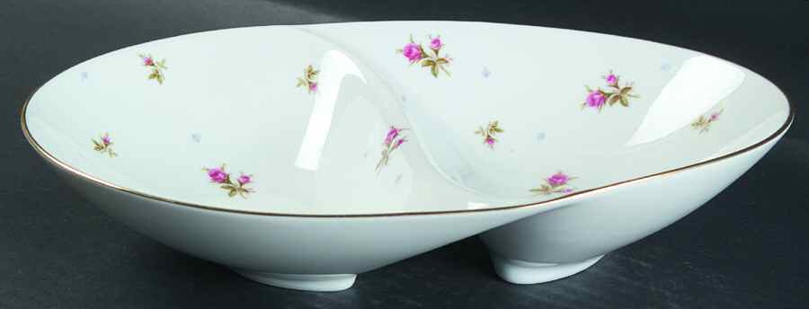 Chintz 11" Oval Divided Vegetable Bowl by Sango-1
