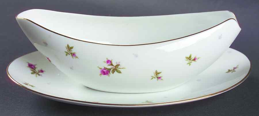 Chintz Gravy Boat & Underplate/Relish by Sango-1