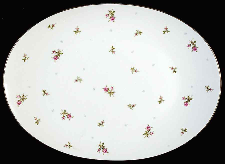 Chintz 14" Oval Serving Platter by Sango-1