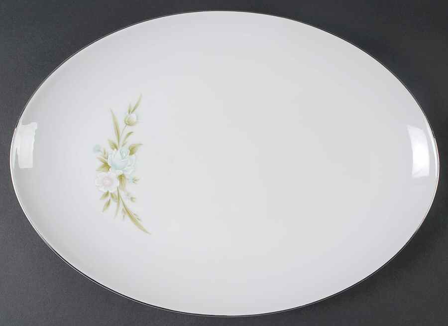 Chapel Rose 14" Oval Serving Platter by Sango-1